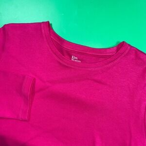 Kim Rogers Pink 3/4 Sleeve Crew Neck Cotton T Shirt Women's P/M
